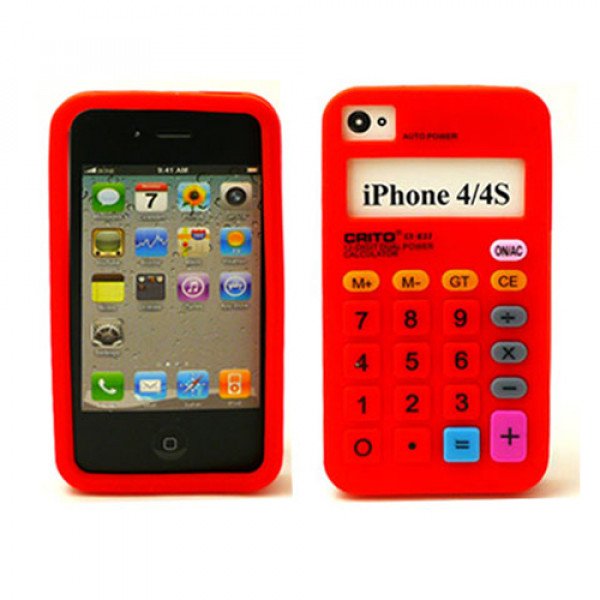 Wholesale iPhone 4 4S 3D Calculator Case  (Red)